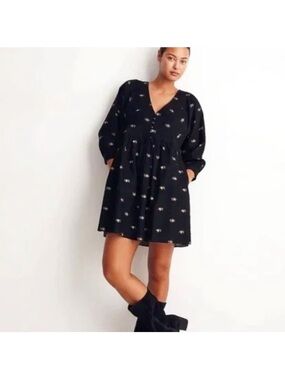 Madewell corduroy quilted bib mini dress. Size small. NWT